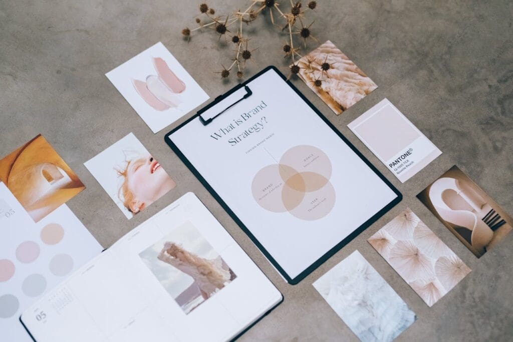 A brand vision board for the strategy.